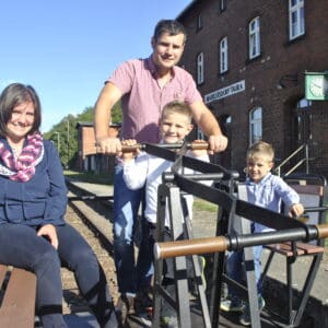 Schienenspaß mit Muskelkraft