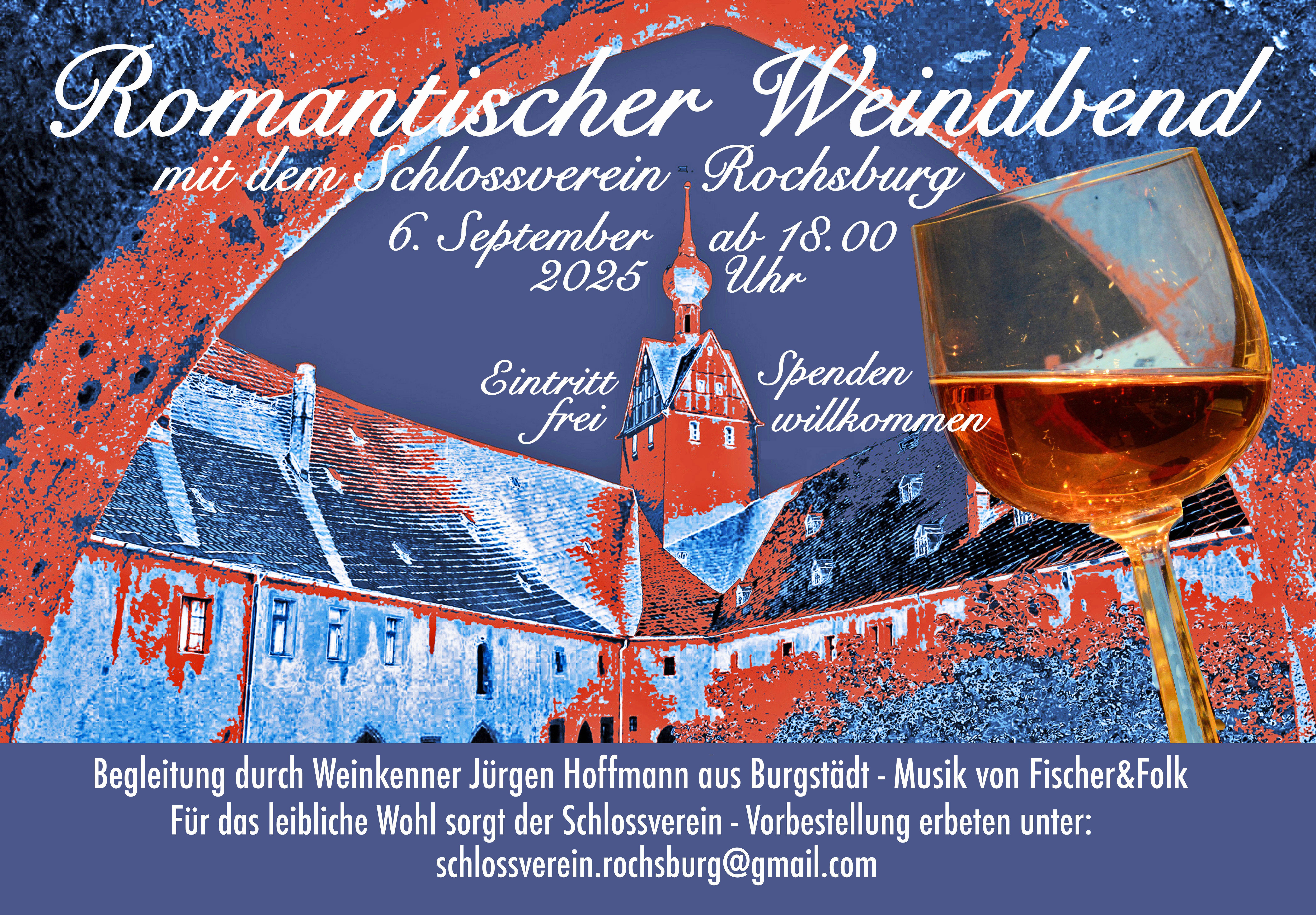 Romantischer Weinabend mit dem Schlossverein Rochsburg e.V.
